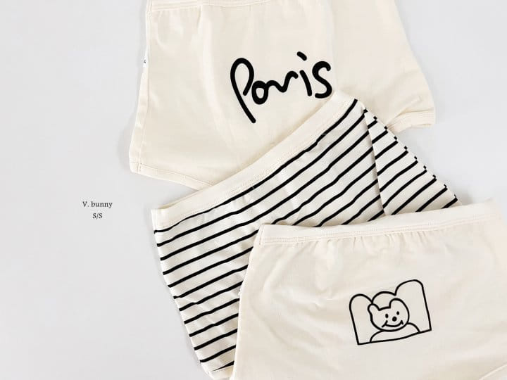 V Bunny - Korean Children Fashion - #toddlerclothing - Paris Underwear Set - 2