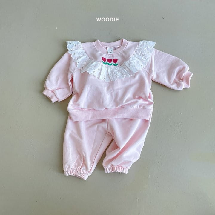 Woodie - Korean Baby Fashion - #babyoutfit - Luby Top Bottom Set - 6