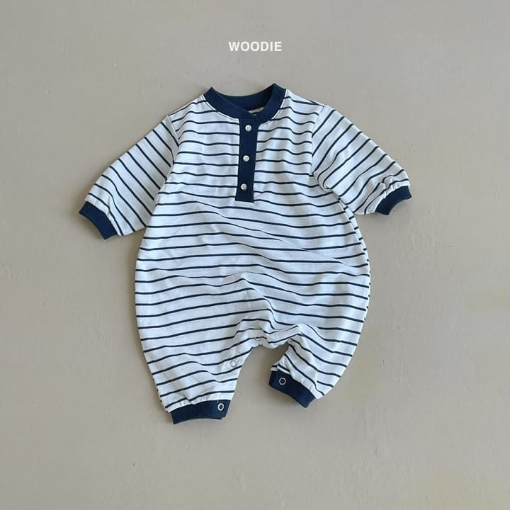 Woodie - Korean Baby Fashion - #babyoutfit - Stripes Bodysuit - 2