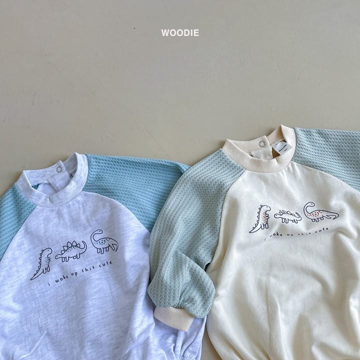 Woodie - Korean Baby Fashion - #babyoutfit - Dino Bodysuit