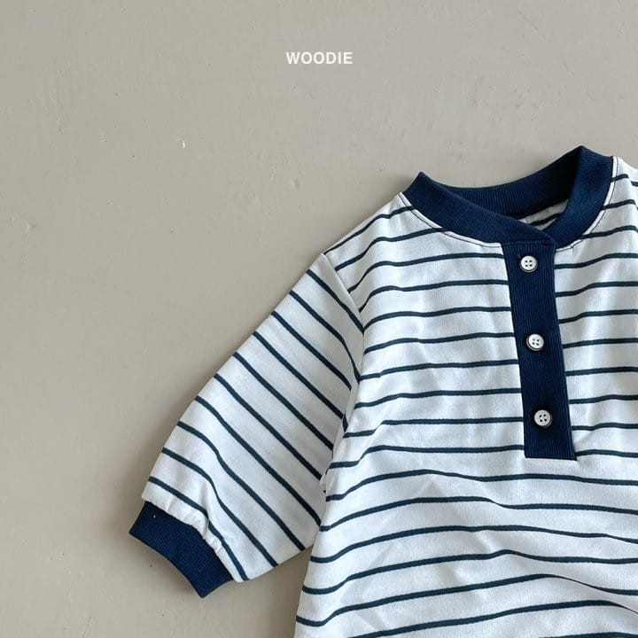 Woodie - Korean Baby Fashion - #babywear - Stripes Bodysuit - 3