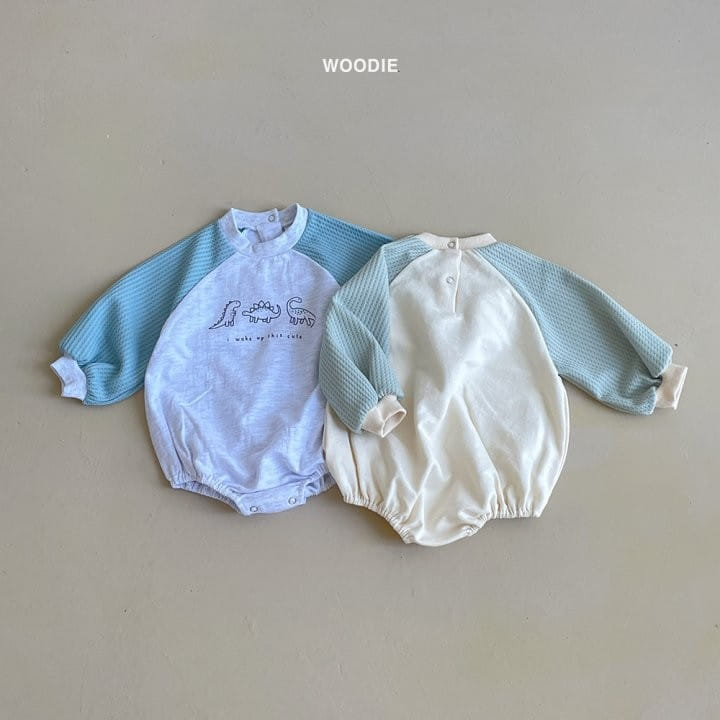 Woodie - Korean Baby Fashion - #babywear - Dino Bodysuit - 2