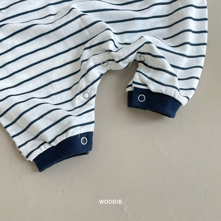 Woodie - Korean Baby Fashion - #babywear - Stripes Bodysuit - 4