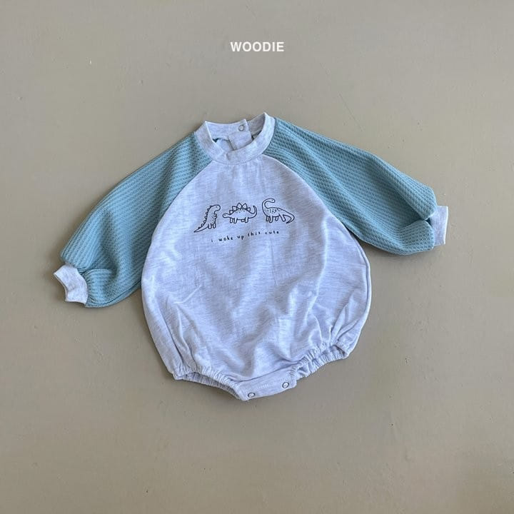 Woodie - Korean Baby Fashion - #onlinebabyboutique - Dino Bodysuit - 3