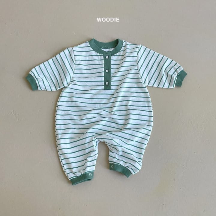 Woodie - Korean Baby Fashion - #onlinebabyshop - Stripes Bodysuit - 5