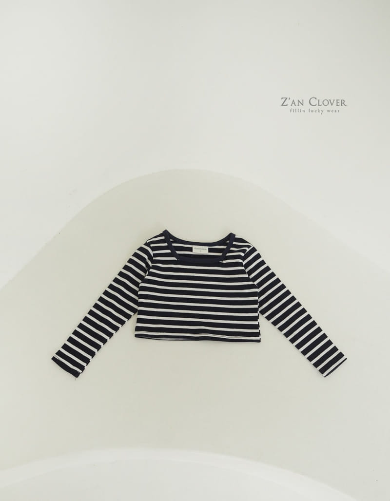 Zan Clover - Korean Children Fashion - #childofig - Square Stripes Tee - 6