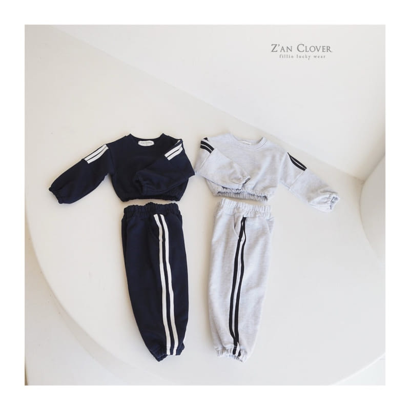 Zan Clover - Korean Children Fashion - #childofig - Line Crop Set-up