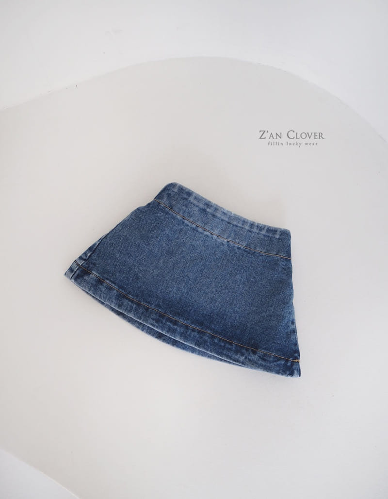 Zan Clover - Korean Children Fashion - #childofig - Retro Denim Mini Skirt - 3