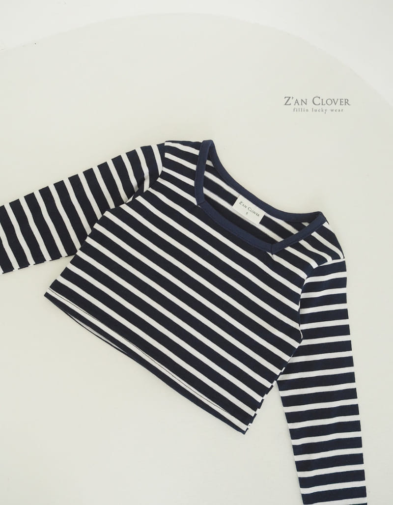 Zan Clover - Korean Children Fashion - #childrensboutique - Square Stripes Tee - 7