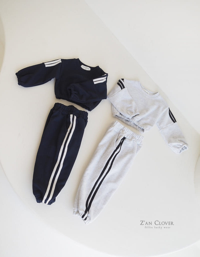 Zan Clover - Korean Children Fashion - #childrensboutique - Line Crop Set-up - 2