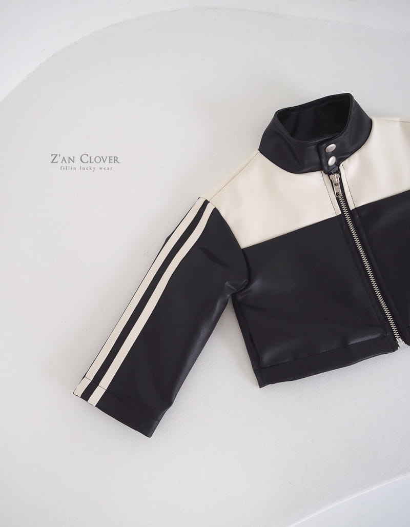 Zan Clover - Korean Children Fashion - #childofig - Leather Bicker Jacket - 4