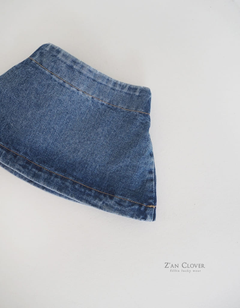 Zan Clover - Korean Children Fashion - #childofig - Retro Denim Mini Skirt - 4