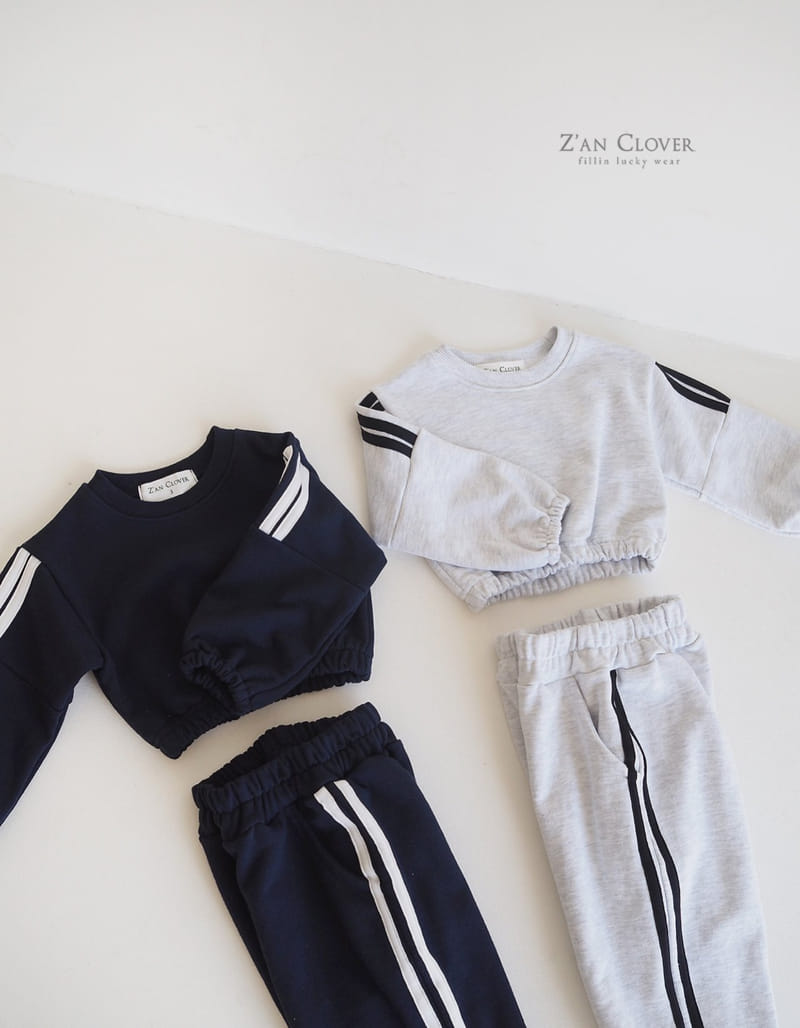 Zan Clover - Korean Children Fashion - #designkidswear - Line Crop Set-up - 3