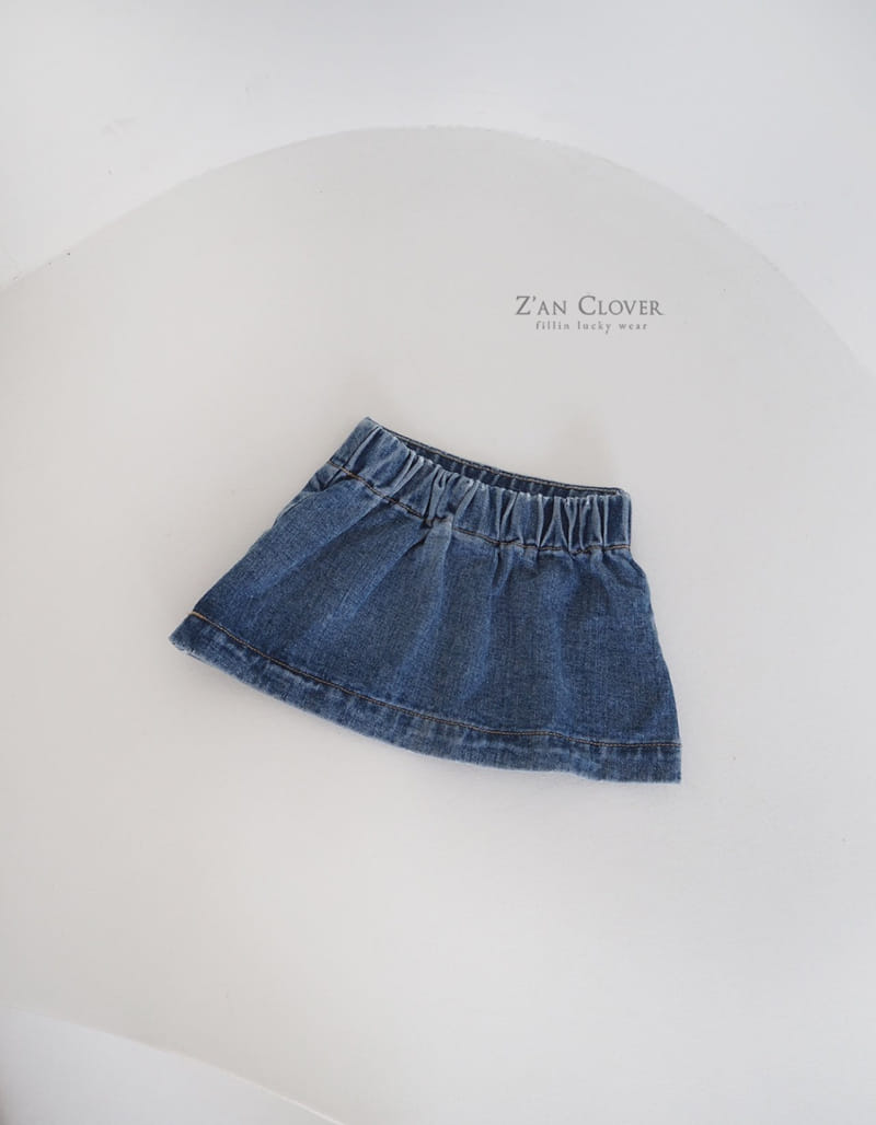 Zan Clover - Korean Children Fashion - #designkidswear - Retro Denim Mini Skirt - 5