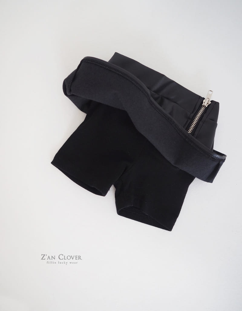 Zan Clover - Korean Children Fashion - #magicofchildhood - Leather Zipper Skirt - 6