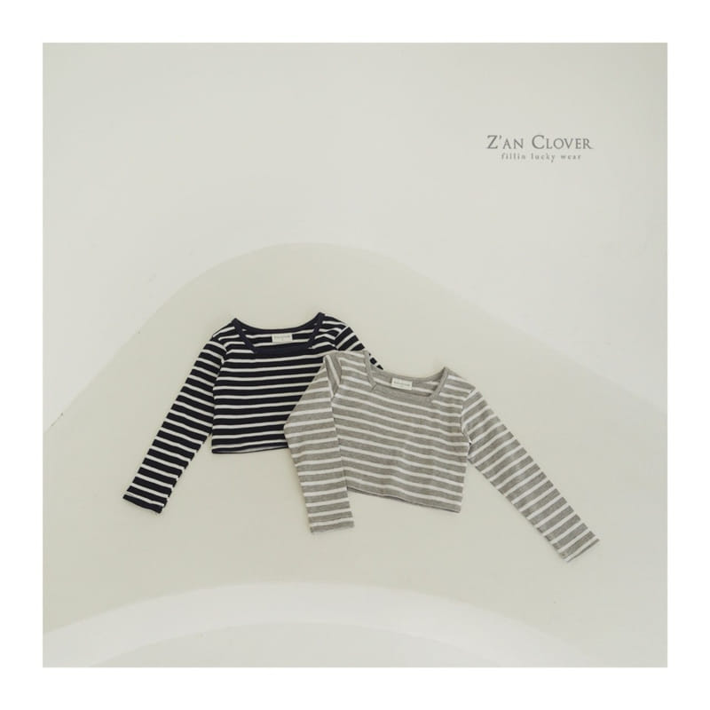 Zan Clover - Korean Children Fashion - #minifashionista - Square Stripes Tee