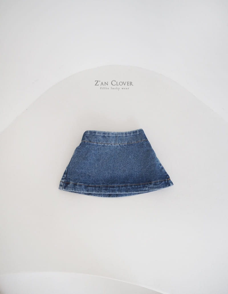 Zan Clover - Korean Children Fashion - #stylishchildhood - Retro Denim Mini Skirt - 2