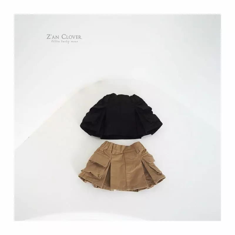 Zan Clover - Korean Children Fashion - #stylishchildhood - Cargo Pleats Skirt