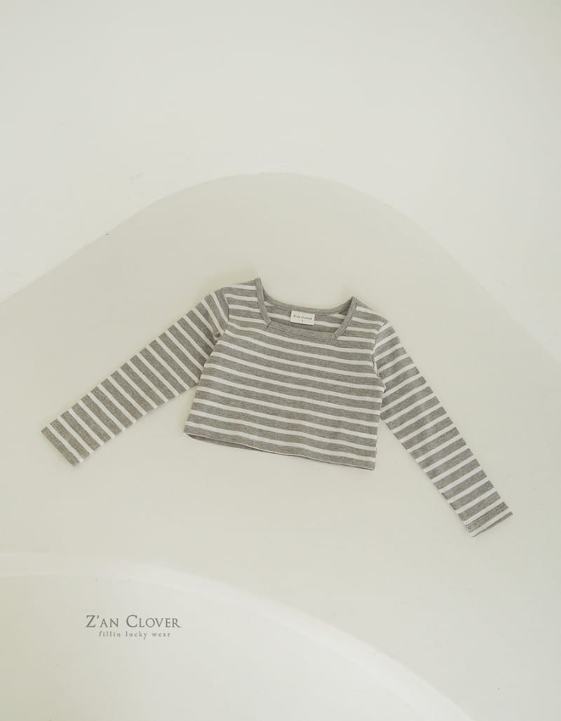 Zan Clover - Korean Children Fashion - #todddlerfashion - Square Stripes Tee - 3