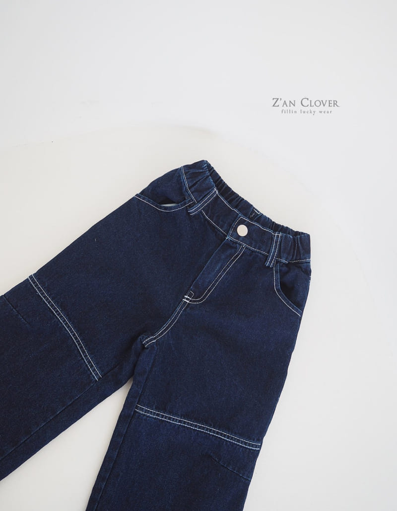 Zan Clover - Korean Children Fashion - #toddlerclothing - Stitch Over Jeans - 3