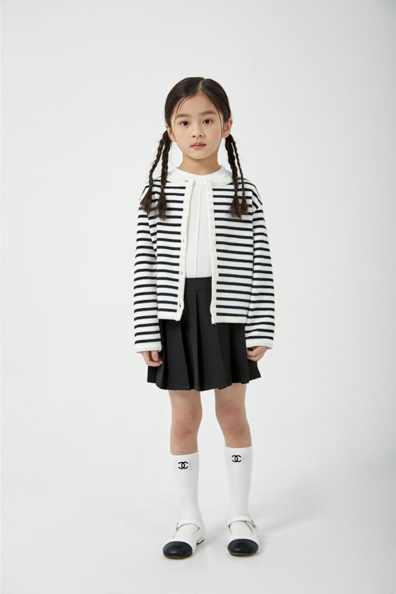 a-Market - Korean Children Fashion - #Kfashion4kids - Apple Stripes Cardigan - 7