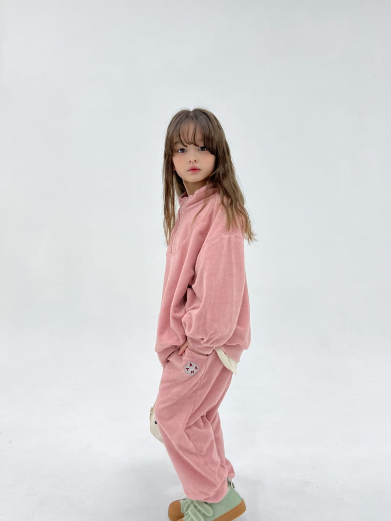 a-Market - Korean Children Fashion - #childofig - Terry Half Zip-up - 4