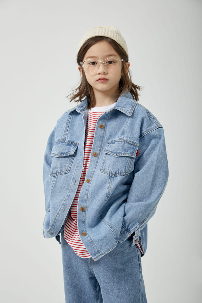 a-Market - Korean Children Fashion - #designkidswear - Out Denim Shirt