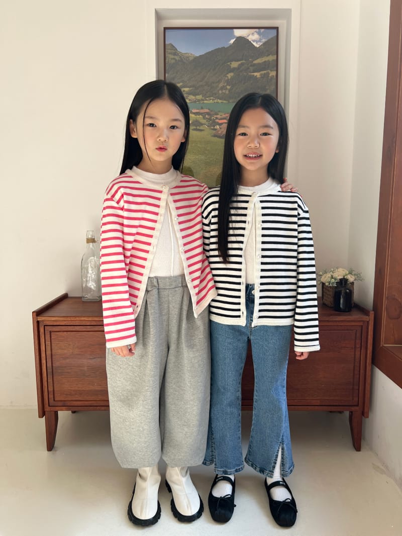 a-Market - Korean Children Fashion - #designkidswear - Apple Stripes Cardigan