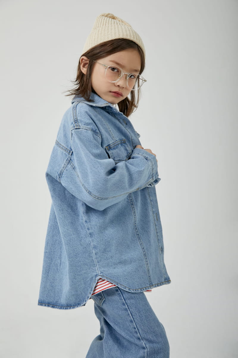 a-Market - Korean Children Fashion - #discoveringself - Out Denim Shirt - 2