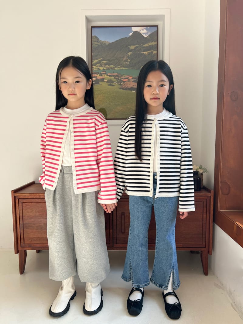 a-Market - Korean Children Fashion - #discoveringself - Apple Stripes Cardigan - 2