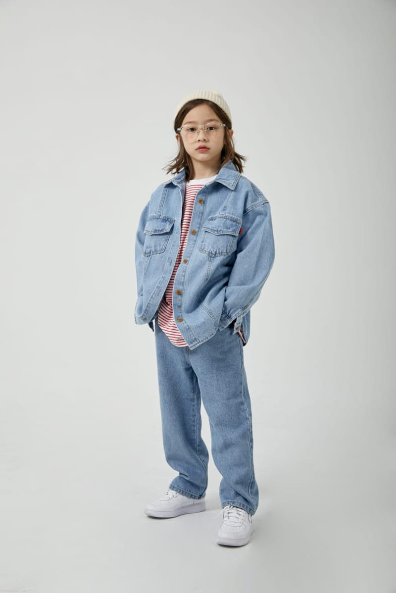 a-Market - Korean Children Fashion - #fashionkids - Out Denim Shirt - 3