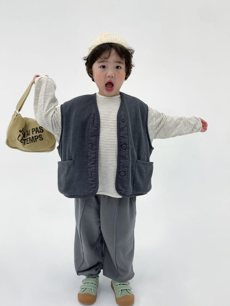 a-Market - Korean Children Fashion - #fashionkids - Waffle Vest - 11