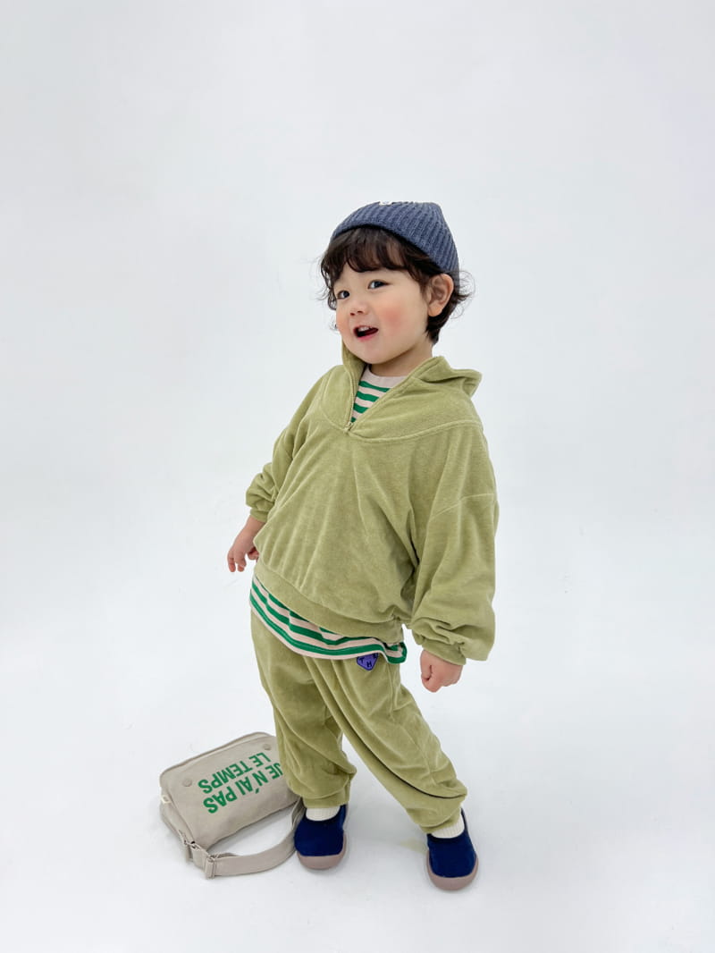 a-Market - Korean Children Fashion - #fashionkids - Terry Half Zip-up - 8