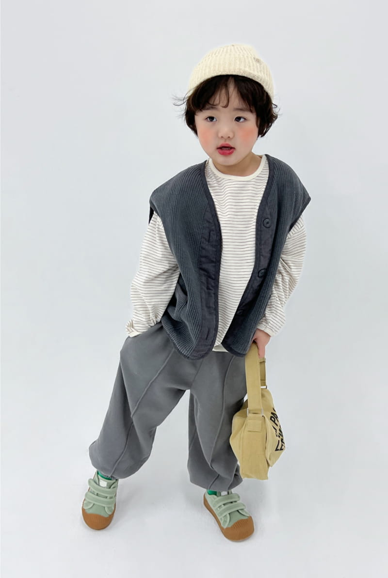 a-Market - Korean Children Fashion - #kidsshorts - Waffle Vest - 12