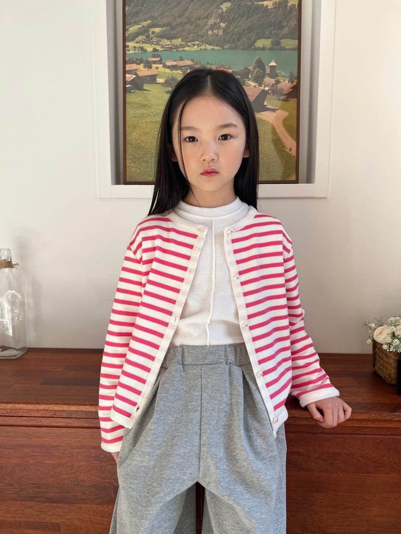 a-Market - Korean Children Fashion - #fashionkids - Apple Stripes Cardigan - 4