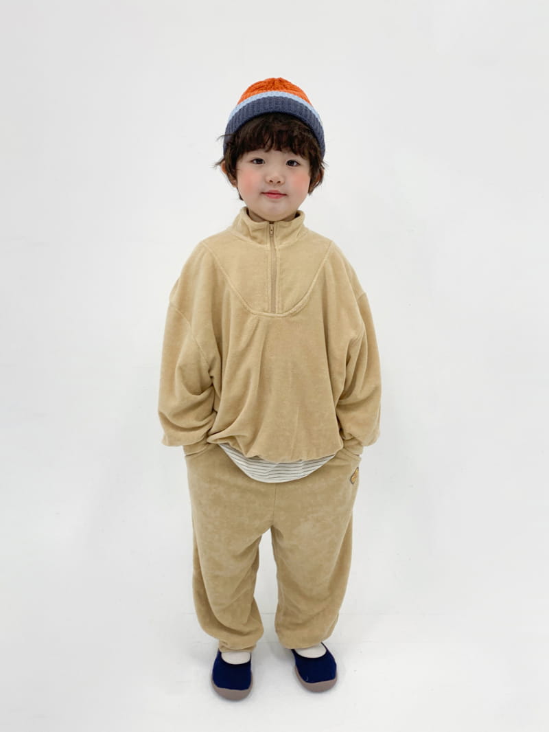 a-Market - Korean Children Fashion - #kidsstore - Terry Half Zip-up - 10