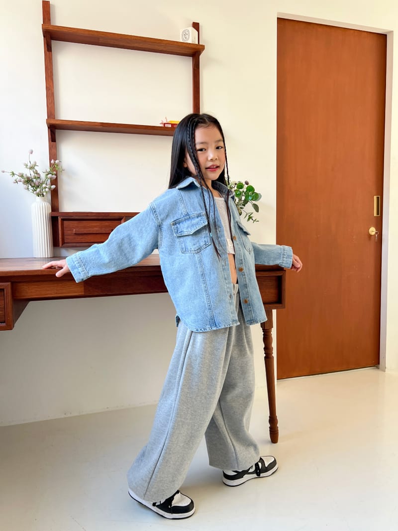 a-Market - Korean Children Fashion - #littlefashionista - Out Denim Shirt - 8