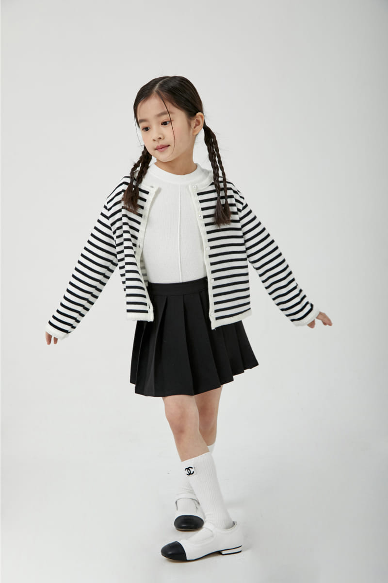 a-Market - Korean Children Fashion - #littlefashionista - Apple Stripes Cardigan - 8