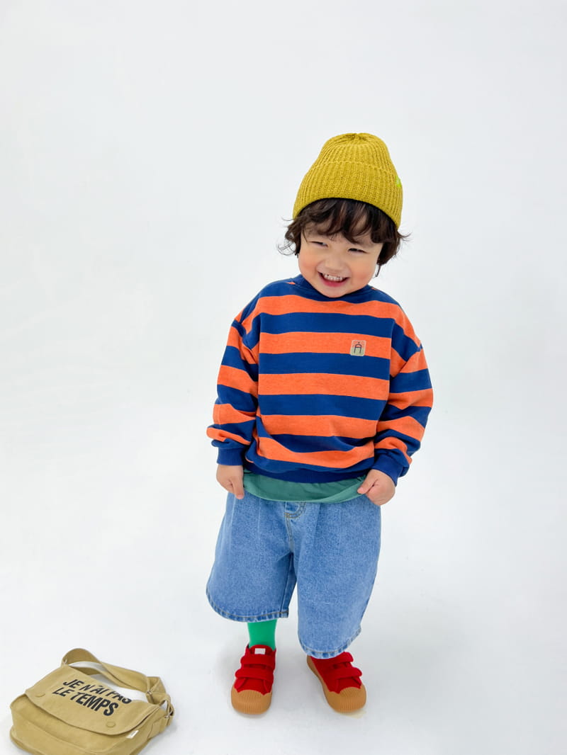 a-Market - Korean Children Fashion - #magicofchildhood - Big Stripes Sweatshirt - 7