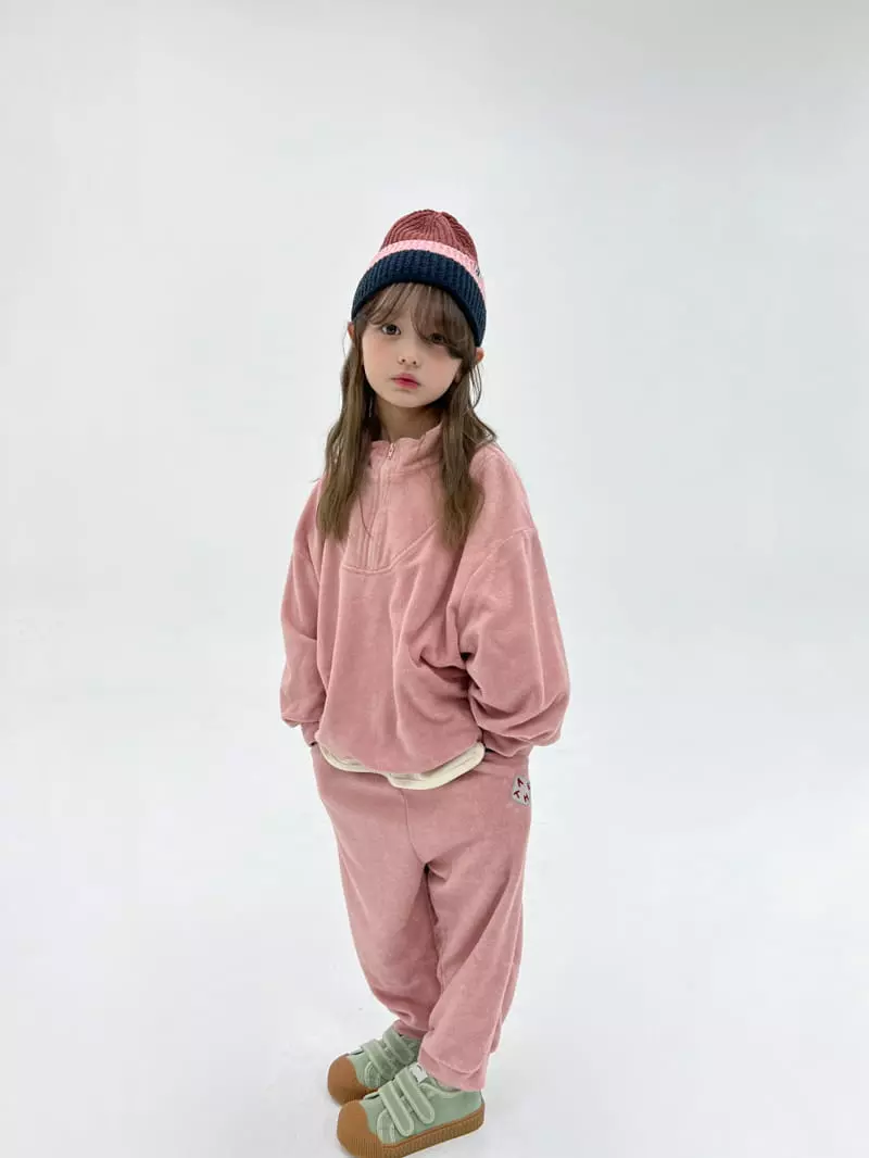 a-Market - Korean Children Fashion - #minifashionista - Terry Half Zip-up