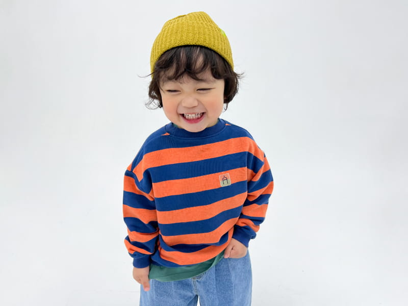 a-Market - Korean Children Fashion - #todddlerfashion - Big Stripes Sweatshirt - 10