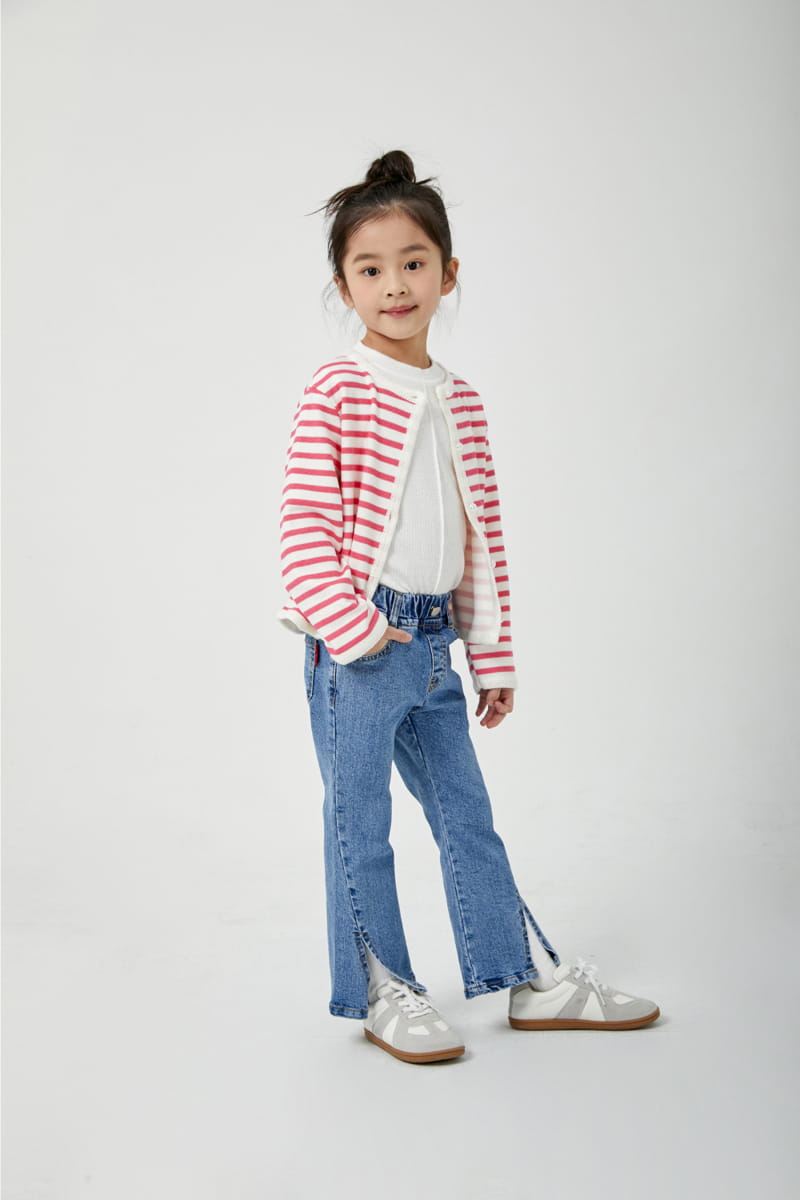 a-Market - Korean Children Fashion - #todddlerfashion - Apple Stripes Cardigan - 12