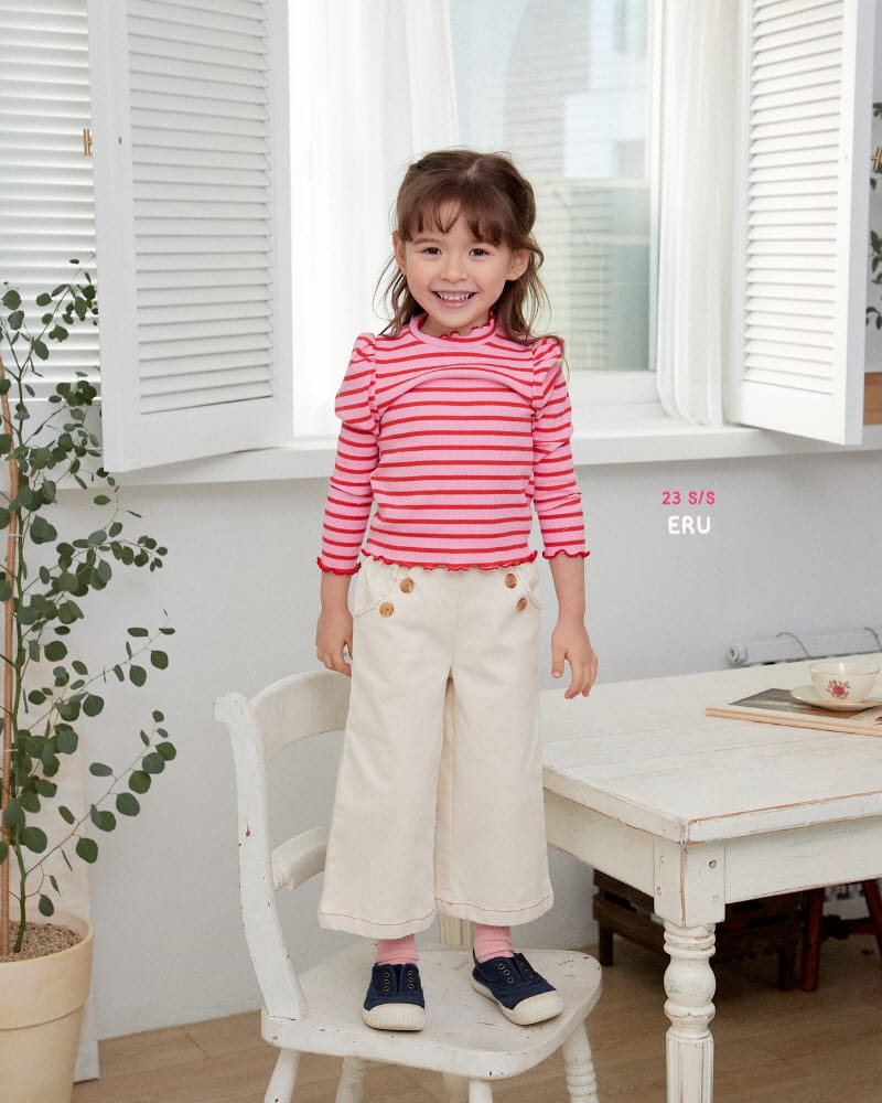 e.ru - Korean Children Fashion - #littlefashionista - Stripes Macaroon Tee - 7