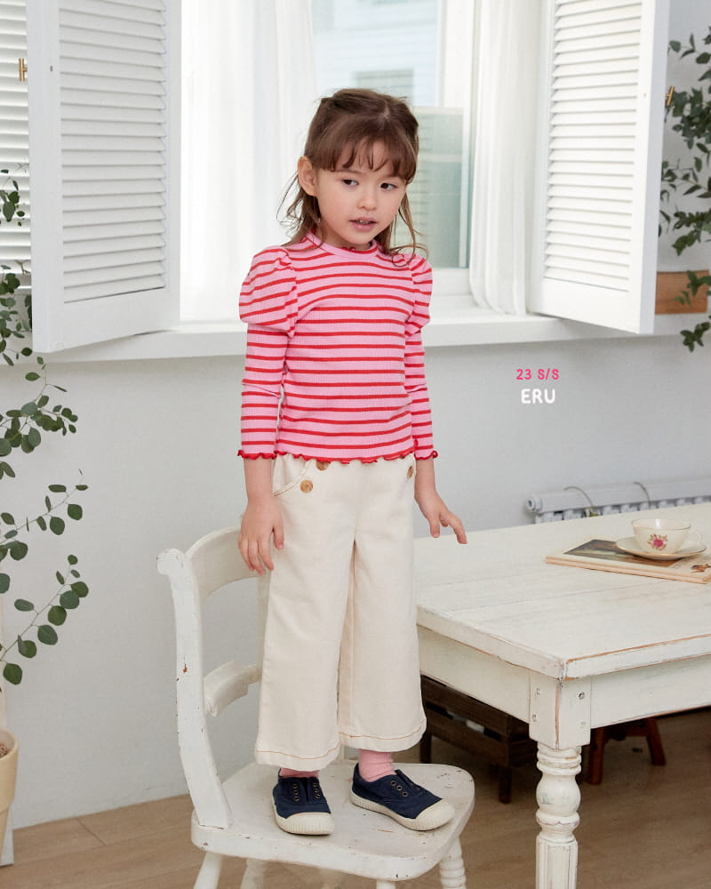 e.ru - Korean Children Fashion - #magicofchildhood - Stripes Macaroon Tee - 8