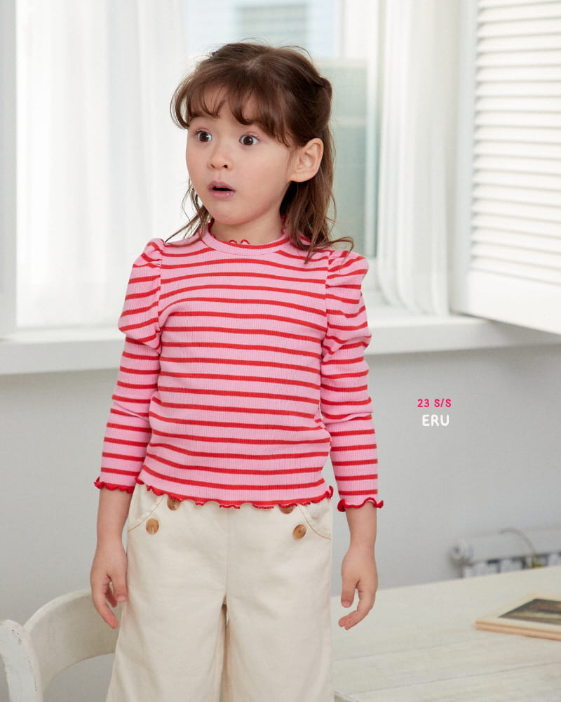 e.ru - Korean Children Fashion - #prettylittlegirls - Stripes Macaroon Tee - 10