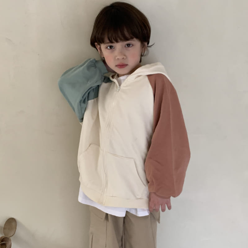 1 Gram - Korean Children Fashion - #Kfashion4kids - Pair Field Hoody Zip-up Color - 6