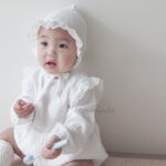 Milk Bonnet Bodysuit with Bonnet