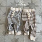 Bebe Button Stripes Leggings