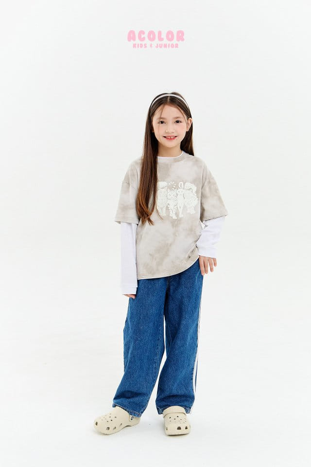 Acolor - Korean Children Fashion - #Kfashion4kids - Cats Layered Tee - 8