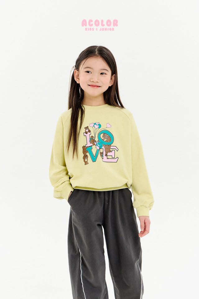 Acolor - Korean Children Fashion - #stylishchildhood - Love Bear Sweatshirt - 4